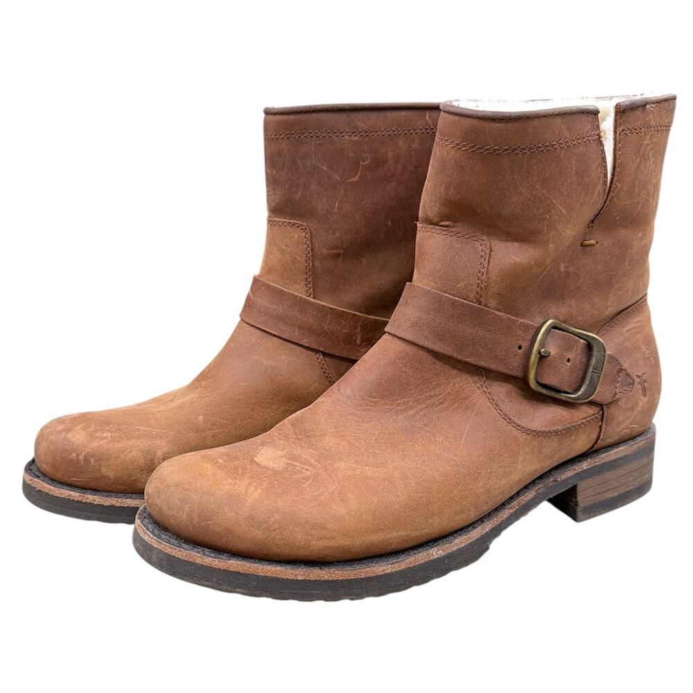 Frye Women’s Size 8.5 Veronica Shearling & Leather Booties